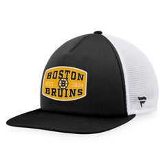 Boston Bruins Fanatics Foam Front Patch Trucker Snapback Hat - Black/White - NHL