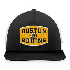 Boston Bruins Fanatics Foam Front Patch Trucker Snapback Hat - Black/White - NHL
