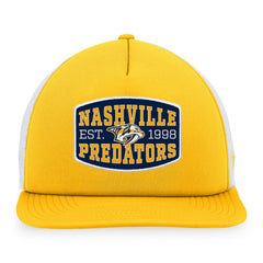 Nashville Predators Fanatics Foam Front Patch Trucker Snapback Hat - Gold/White - NHL