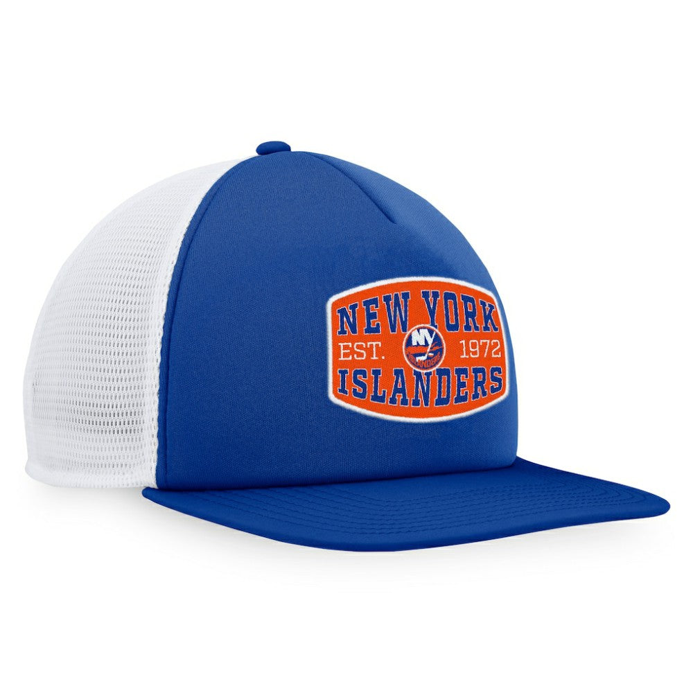 New York Islanders Fanatics Foam Front Patch Trucker Snapback Hat - Royal/White - NHL