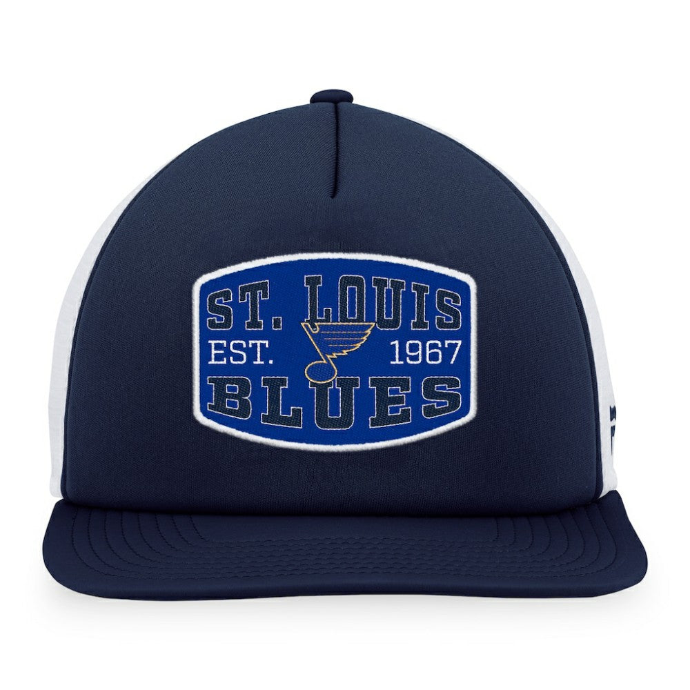 St. Louis Blues Fanatics Foam Front Patch Trucker Snapback Hat - Navy/White - NHL