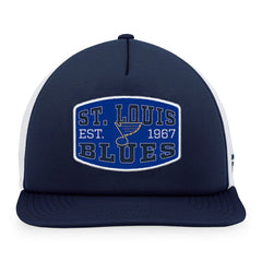 St. Louis Blues Fanatics Foam Front Patch Trucker Snapback Hat - Navy/White - NHL