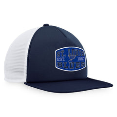 St. Louis Blues Fanatics Foam Front Patch Trucker Snapback Hat - Navy/White - NHL