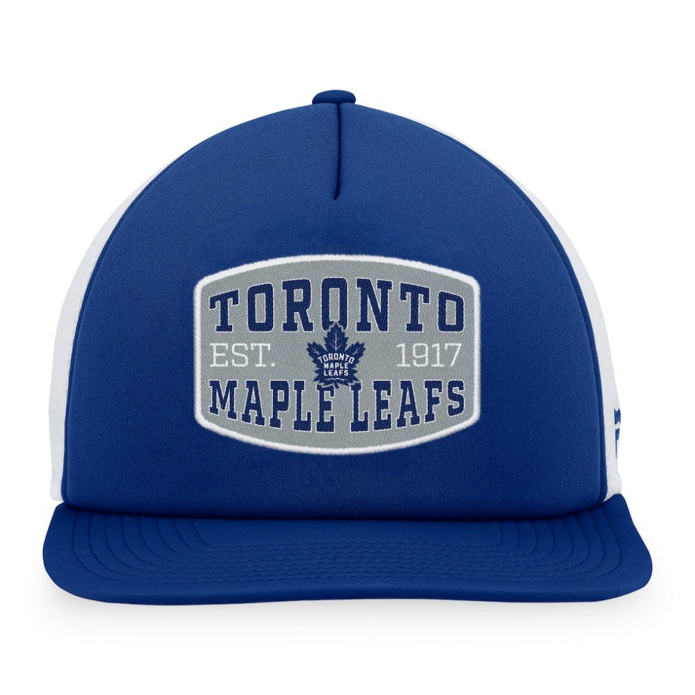 Toronto Maple Leafs Fanatics Foam Front Patch Trucker Snapback Hat - Blue/White - NHL