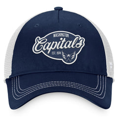 Washington Capitals Fanatics Women's Fundamental Trucker Adjustable Hat - Navy/White - NHL