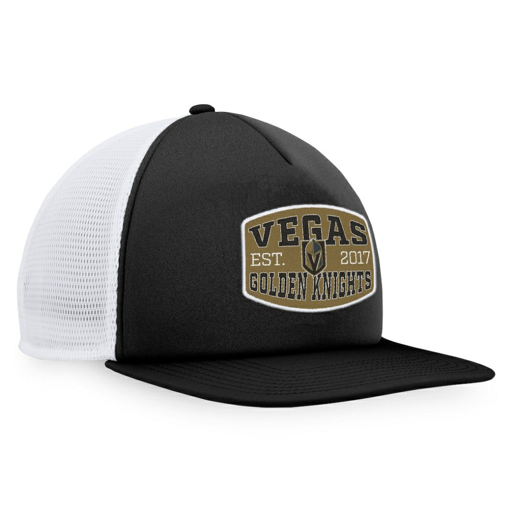 Vegas Golden Knights Fanatics Foam Front Patch Trucker Snapback Hat - Black/White - NHL