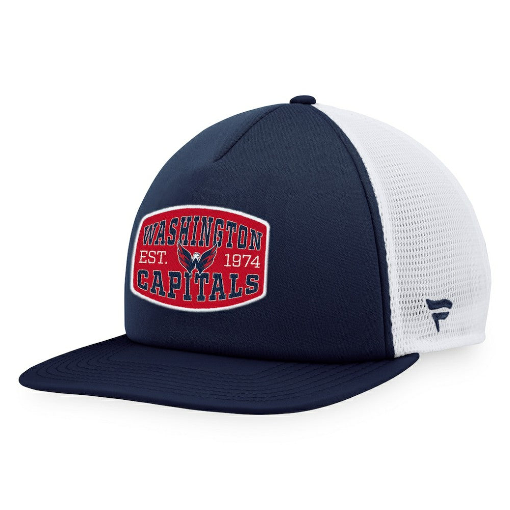 Washington Capitals Fanatics Foam Front Patch Trucker Snapback Hat - Navy/White - NHL