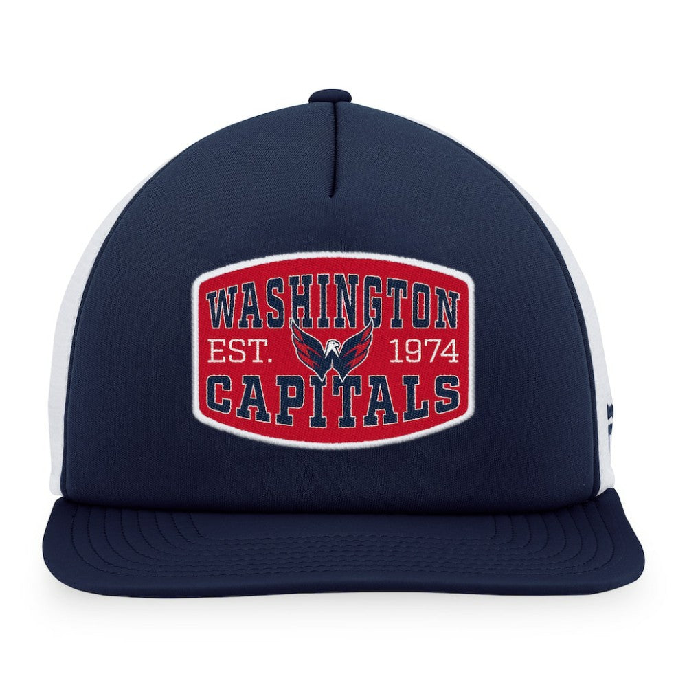 Washington Capitals Fanatics Foam Front Patch Trucker Snapback Hat - Navy/White - NHL