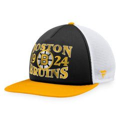 Boston Bruins Fanatics Heritage Vintage Foam Front Trucker Snapback Hat - Black/Gold - NHL