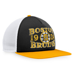 Boston Bruins Fanatics Heritage Vintage Foam Front Trucker Snapback Hat - Black/Gold - NHL