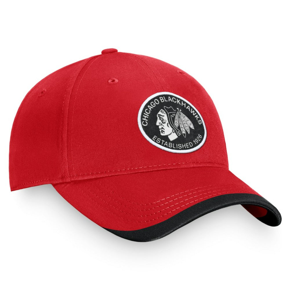 Chicago Blackhawks Fanatics Fundamental Adjustable Hat - Red - NHL