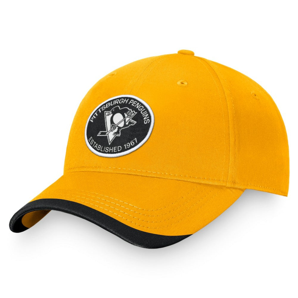 Pittsburgh Penguins Fanatics Fundamental Adjustable Hat - Gold - NHL