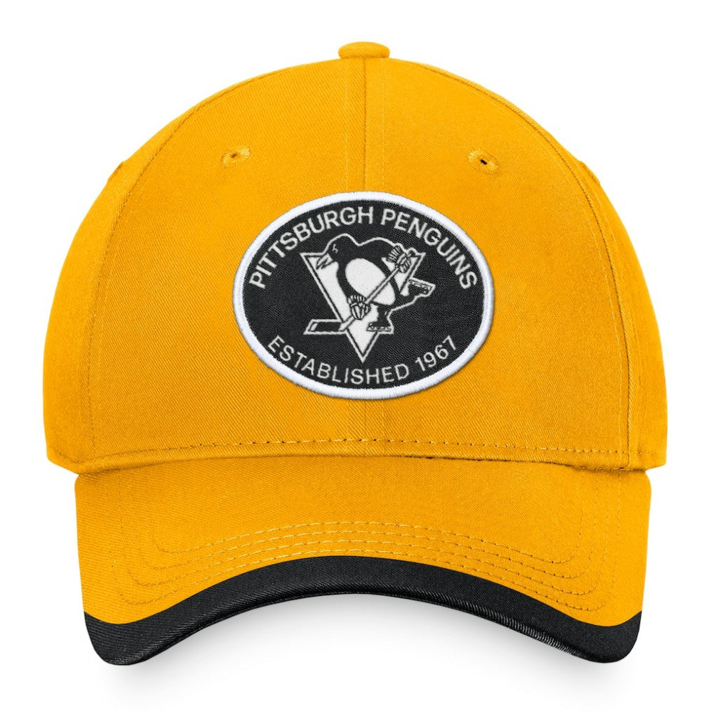 Pittsburgh Penguins Fanatics Fundamental Adjustable Hat - Gold - NHL