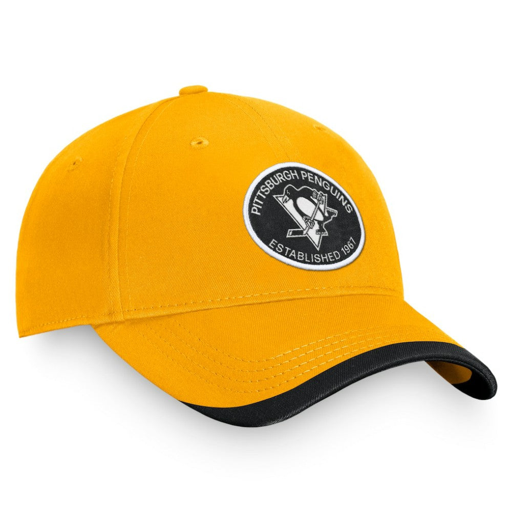Pittsburgh Penguins Fanatics Fundamental Adjustable Hat - Gold - NHL