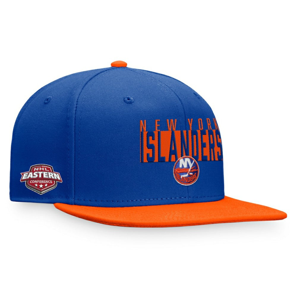 New York Islanders Fanatics Fundamental Colorblocked Snapback Hat - Royal/Orange - NHL