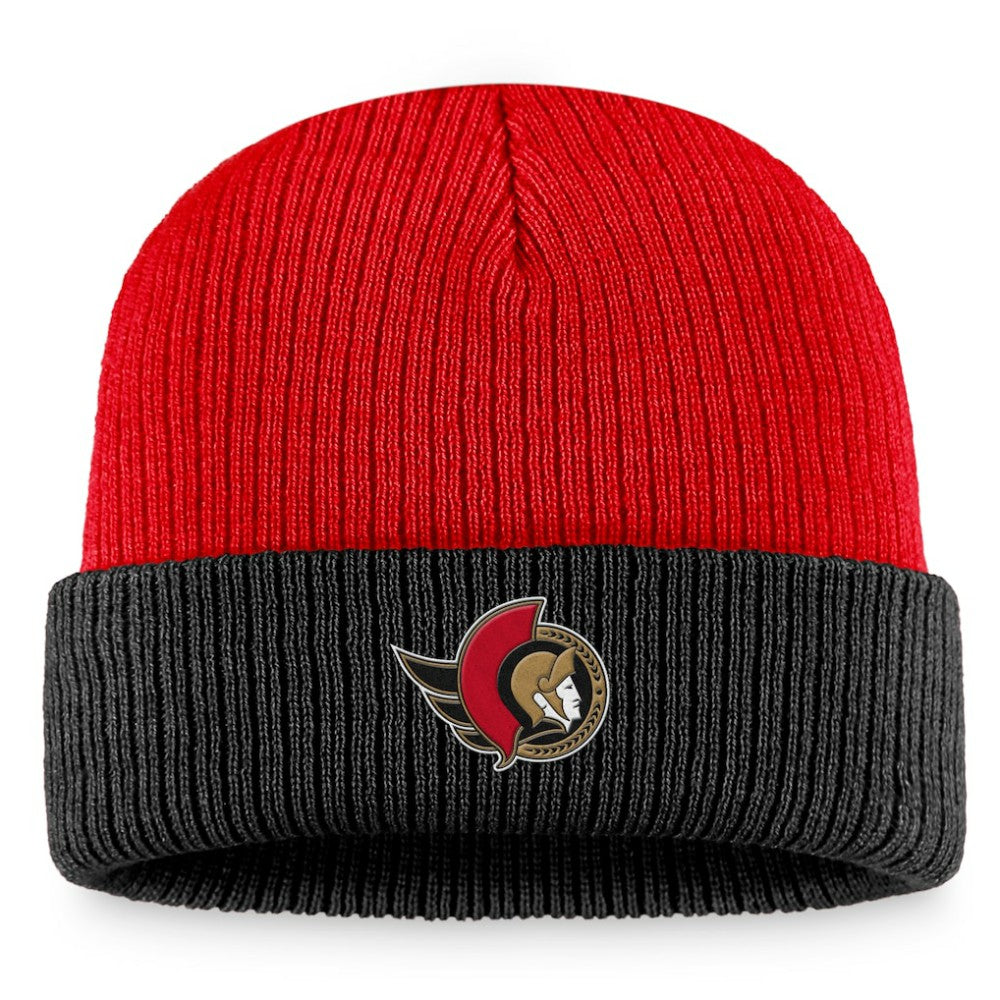 Ottawa Senators Fanatics Heritage Vintage Cuffed Knit Hat - Red/Black - NHL