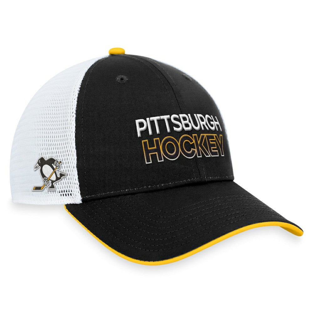 Pittsburgh Penguins Fanatics Authentic Pro Alternate Jersey Trucker Adjustable Hat - Black - NHL