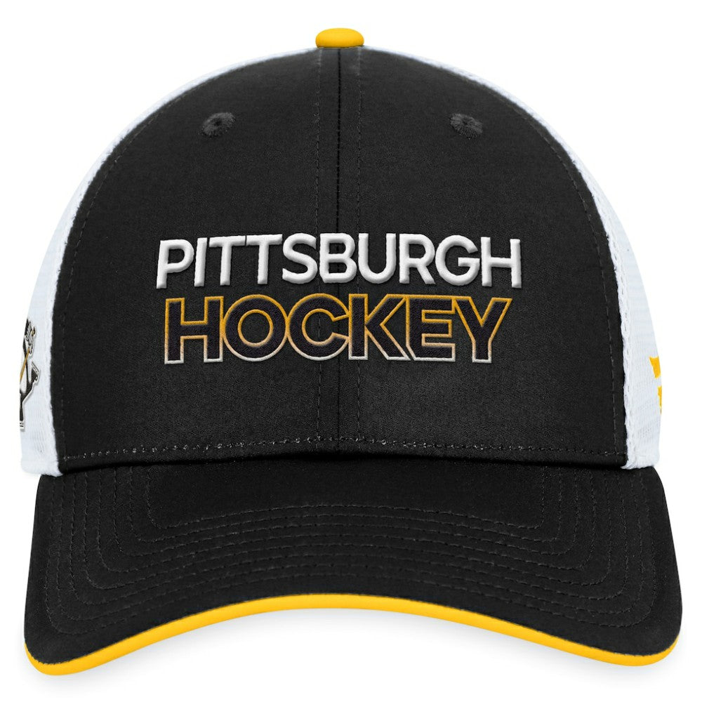 Pittsburgh Penguins Fanatics Authentic Pro Alternate Jersey Trucker Adjustable Hat - Black - NHL
