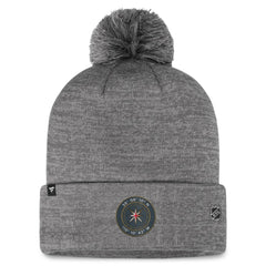 Vegas Golden Knights Fanatics Authentic Pro Home Ice Cuffed Knit Hat with Pom - Gray - NHL
