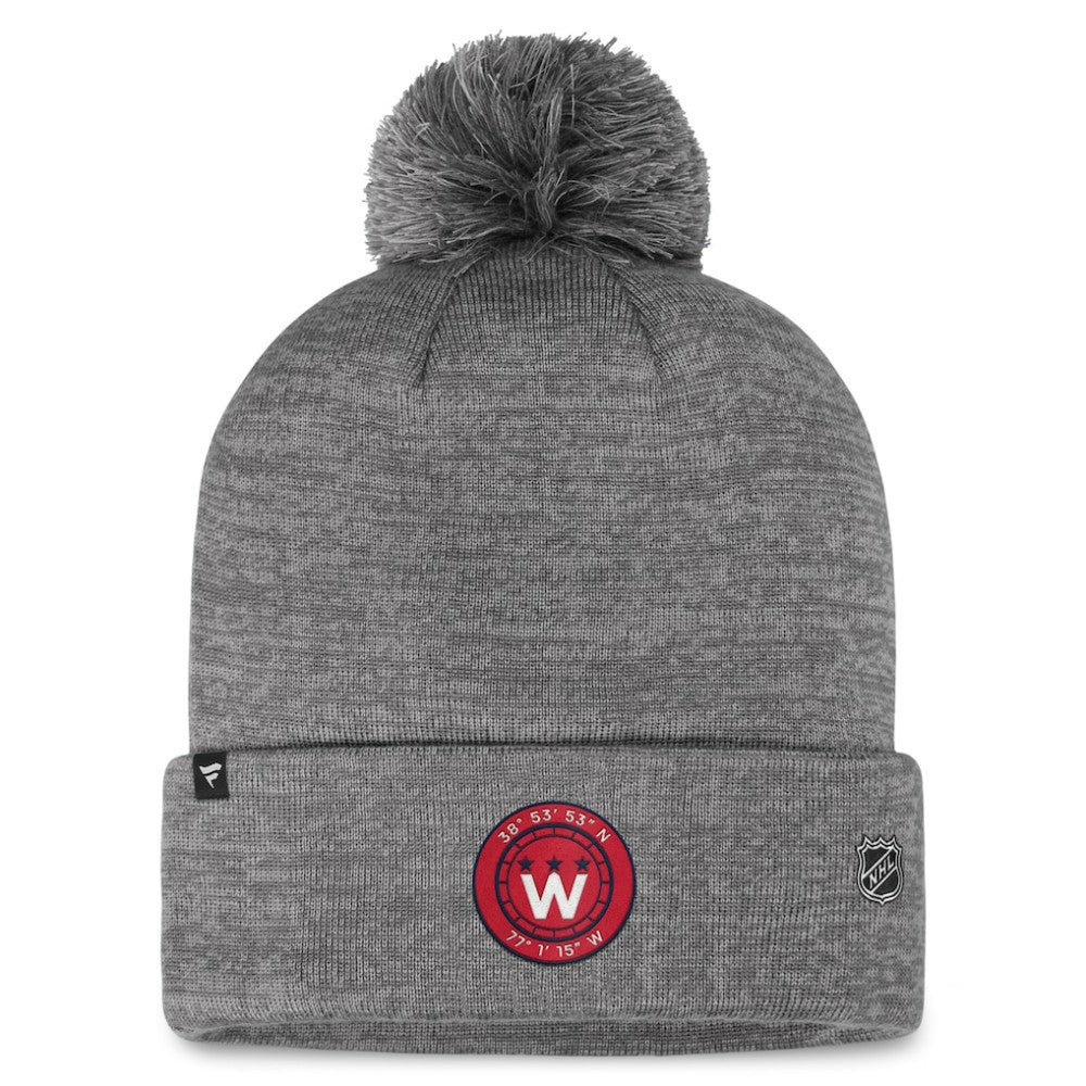Washington Capitals Fanatics Authentic Pro Home Ice Cuffed Knit Hat with Pom - Gray - NHL
