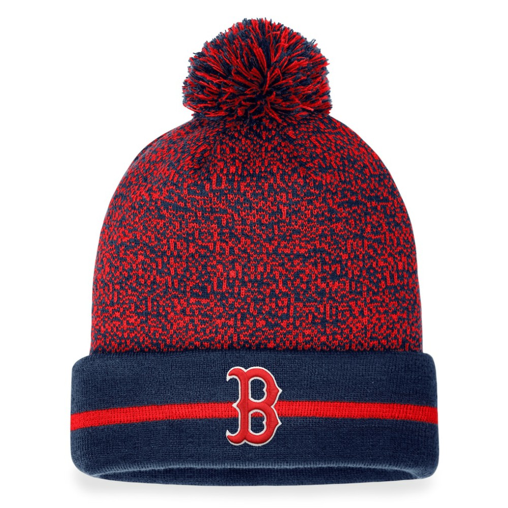 Boston Red Sox Fanatics Space-Dye Cuffed Knit Hat with Pom - MLB