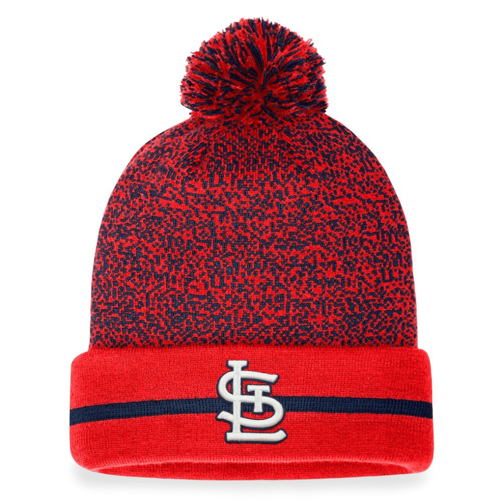 St. Louis Cardinals Fanatics Space-Dye Cuffed Knit Hat with Pom - MLB