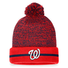 Washington Nationals Fanatics Space-Dye Cuffed Knit Hat with Pom - MLB