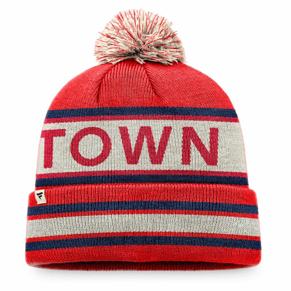 Washington Nationals Fanatics Hometown Slogan Cuffed Knit Hat with Pom - MLB