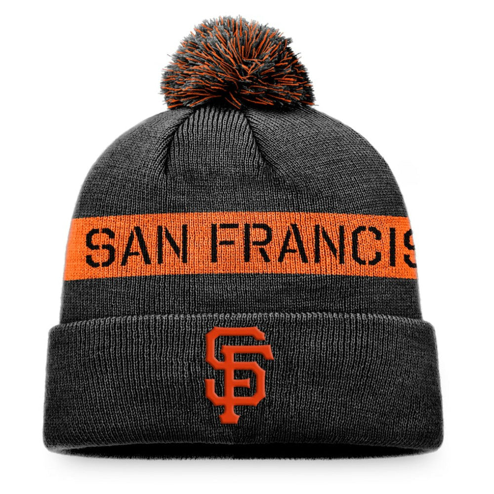 San Francisco Giants Fanatics League Logo Cuffed Knit Hat with Pom - MLB