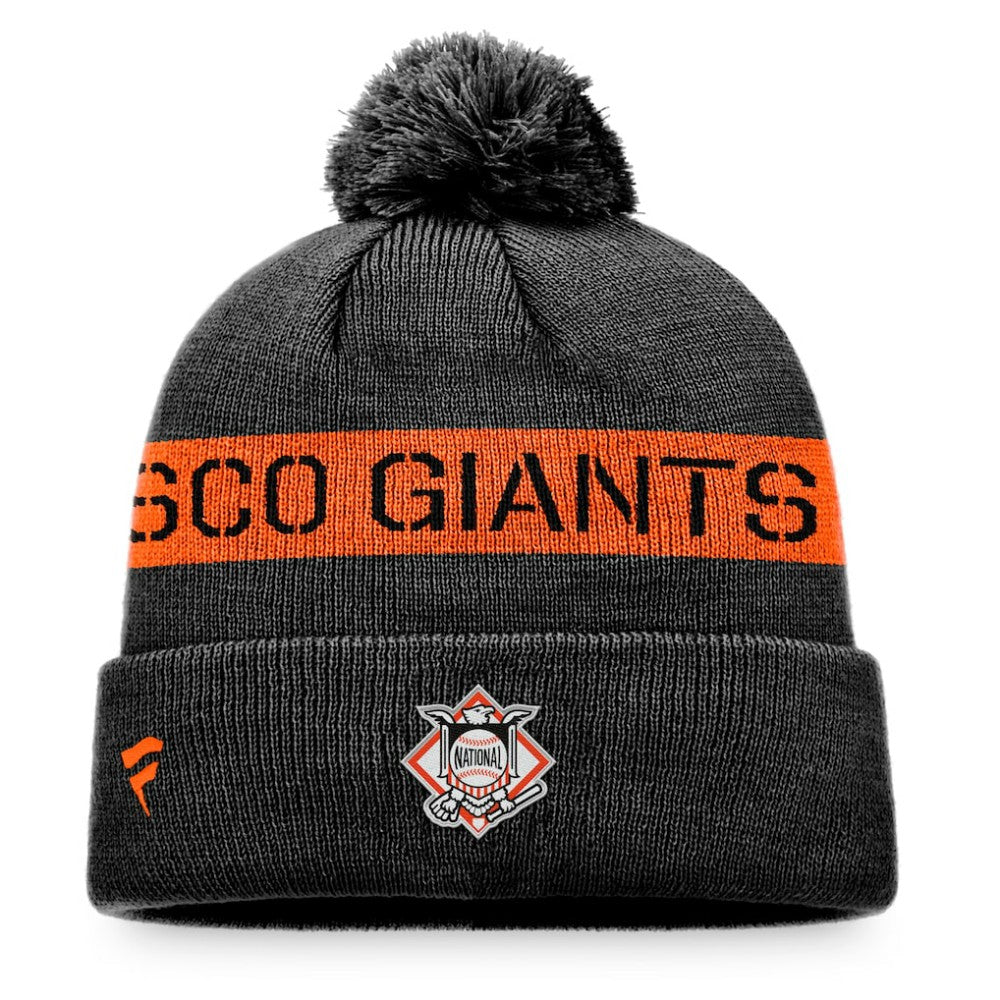 San Francisco Giants Fanatics League Logo Cuffed Knit Hat with Pom - MLB