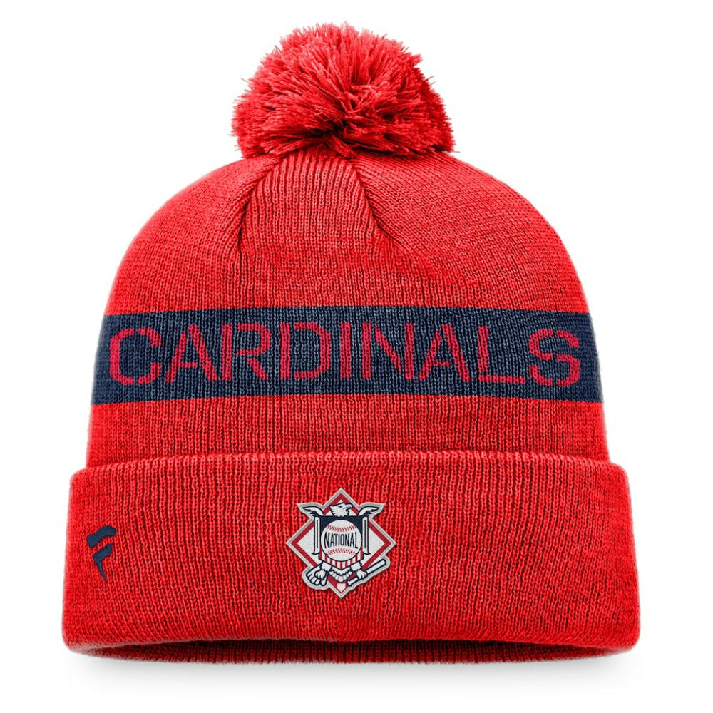 St. Louis Cardinals Fanatics League Logo Cuffed Knit Hat with Pom - MLB