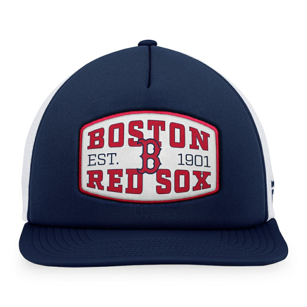 Boston Red Sox Fanatics Foam Front Patch Trucker Snapback Hat - MLB