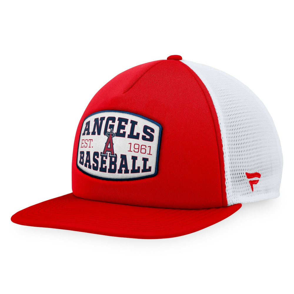 Los Angeles Angels Fanatics Foam Front Patch Trucker Snapback Hat - MLB
