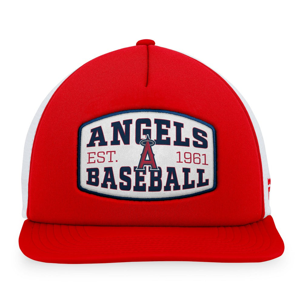 Los Angeles Angels Fanatics Foam Front Patch Trucker Snapback Hat - MLB