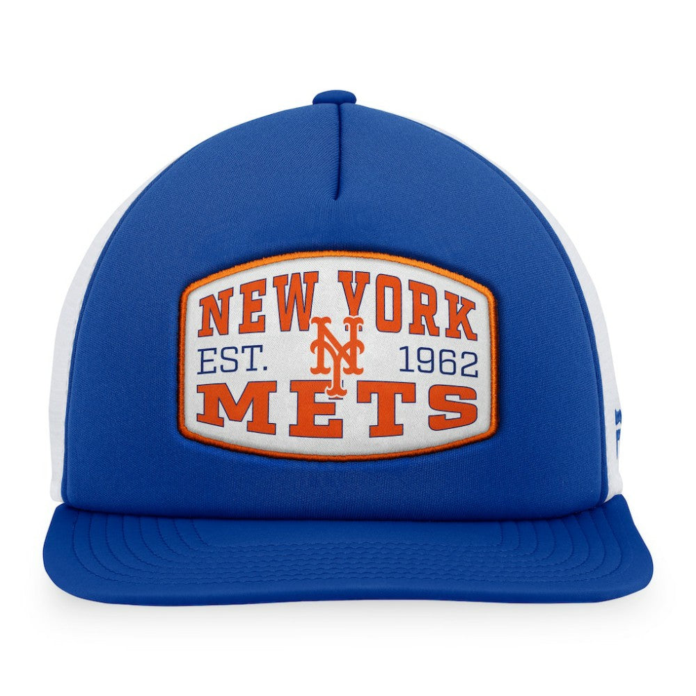 New York Mets Fanatics Foam Front Patch Trucker Snapback Hat - MLB