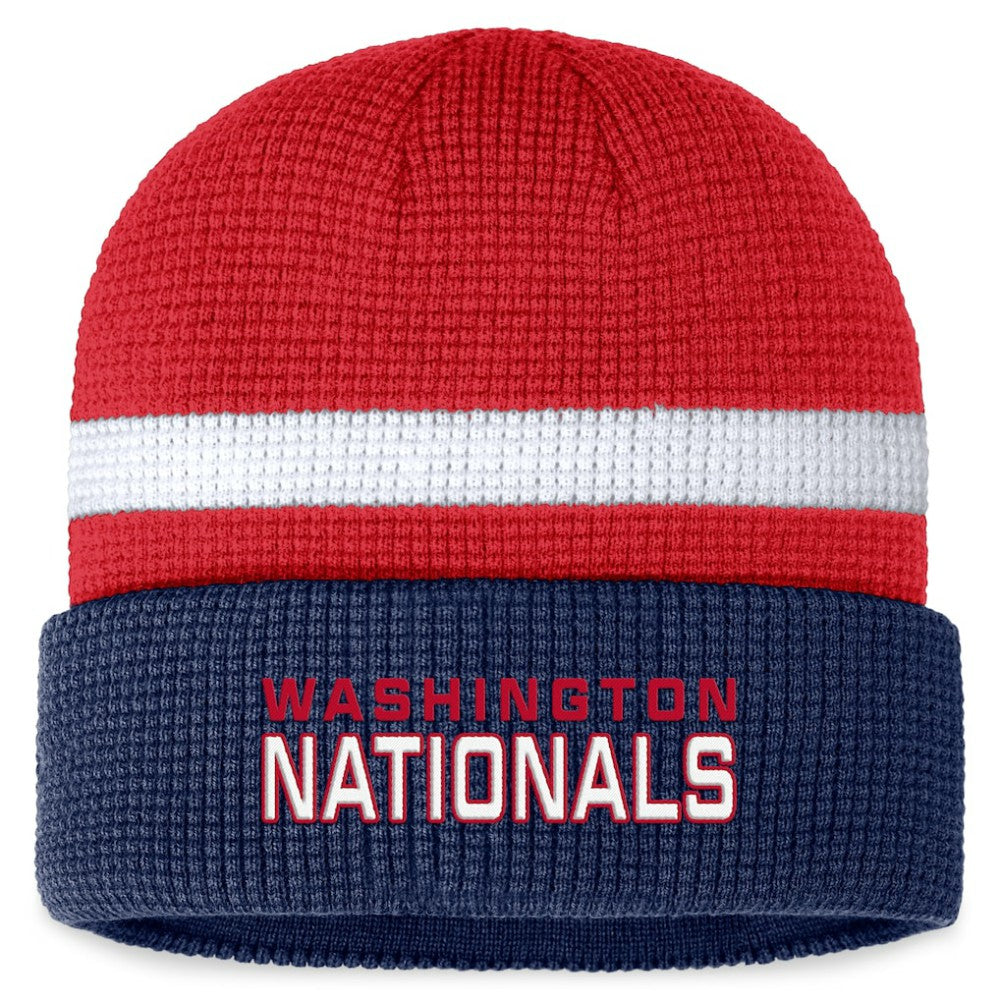 Washington Nationals Fanatics Waffle Cuffed Knit Hat - MLB