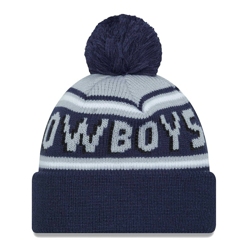 Dallas Cowboys New Era Main Cuffed Knit Hat with Pom Navy | NFL