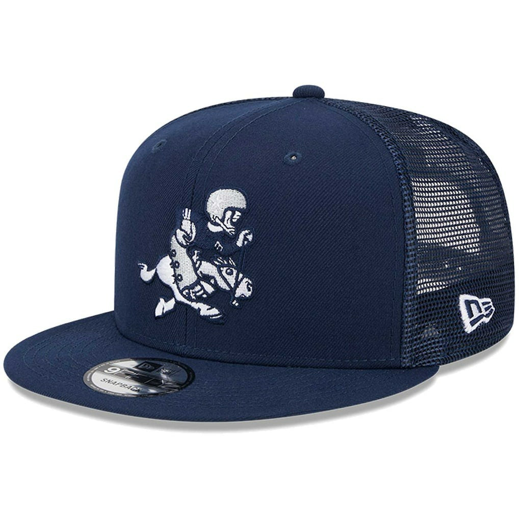 Dallas Cowboys New Era Retro Joe Main Trucker 9FIFTY Snapback Hat Navy | NFL