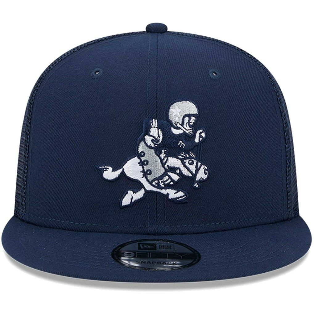 Dallas Cowboys New Era Retro Joe Main Trucker 9FIFTY Snapback Hat Navy | NFL
