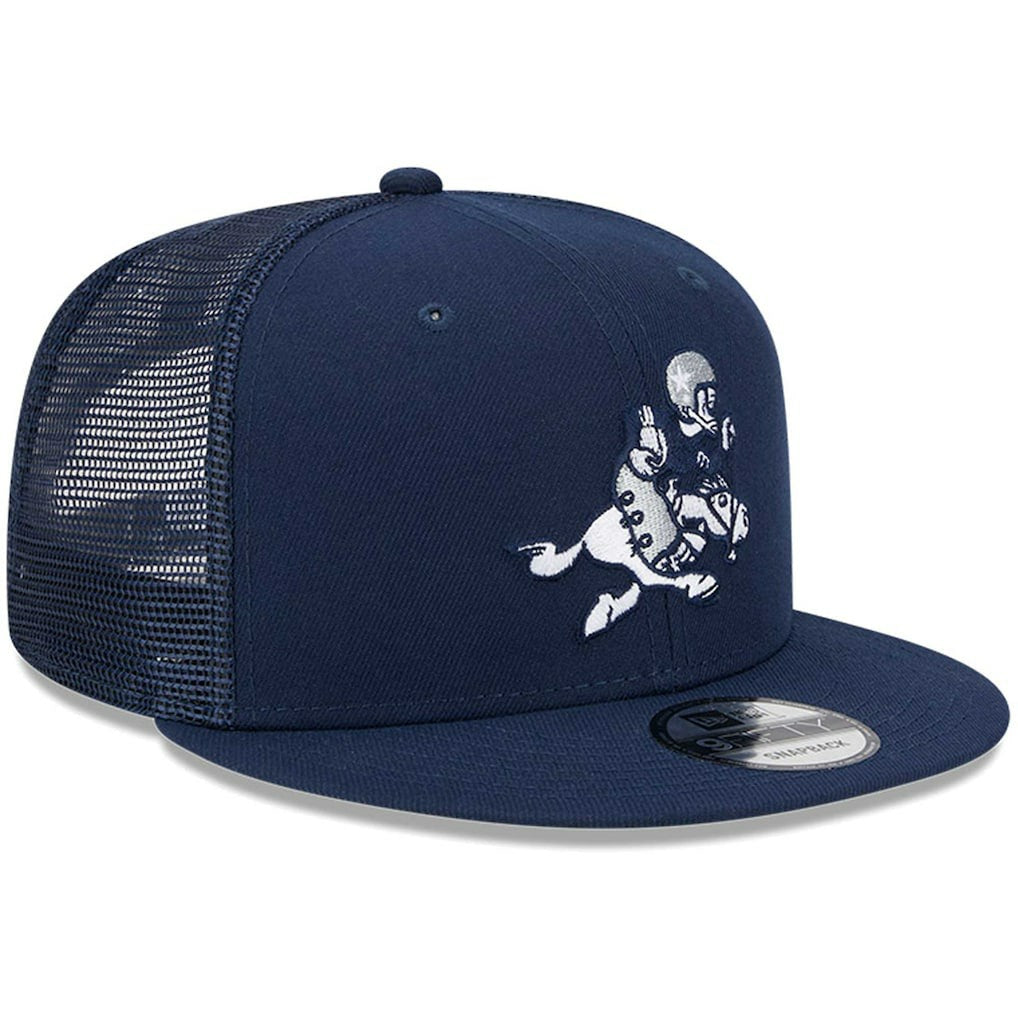 Dallas Cowboys New Era Retro Joe Main Trucker 9FIFTY Snapback Hat Navy | NFL