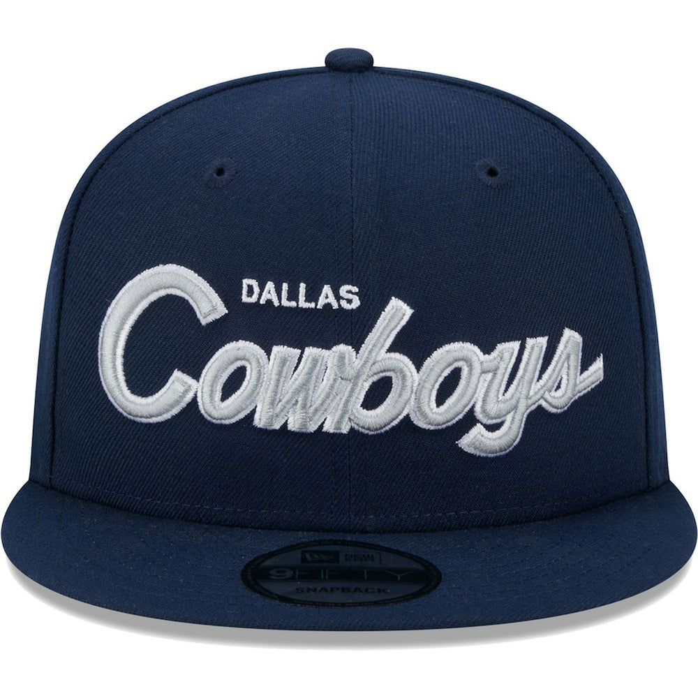 Dallas Cowboys New Era Main Script 9FIFTY Snapback Hat Navy | NFL