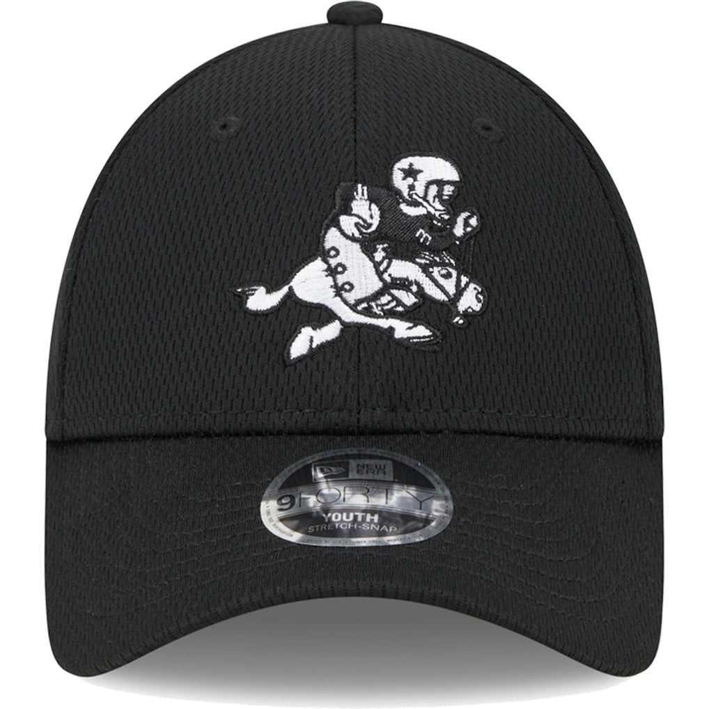 Dallas Cowboys New Era Youth Retro Joe Main B-Dub 9FORTY Adjustable Hat Black | NFL