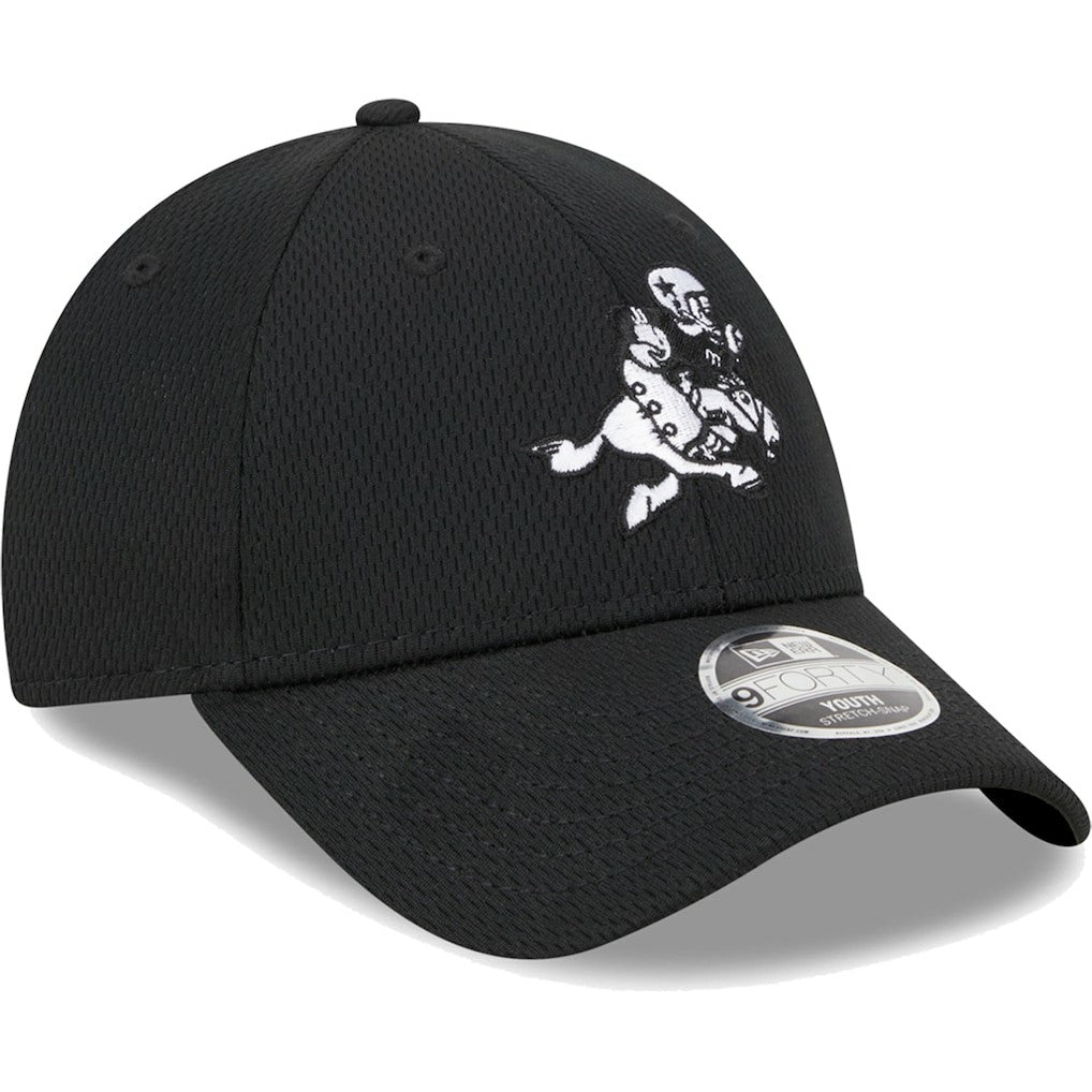Dallas Cowboys New Era Youth Retro Joe Main B-Dub 9FORTY Adjustable Hat Black | NFL