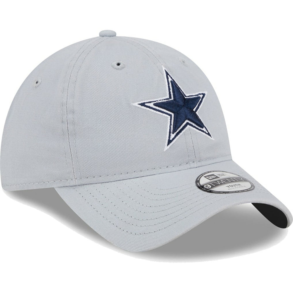Dallas Cowboys New Era Youth Main Core Classic 2.0 9TWENTY Adjustable Hat Gray | NFL