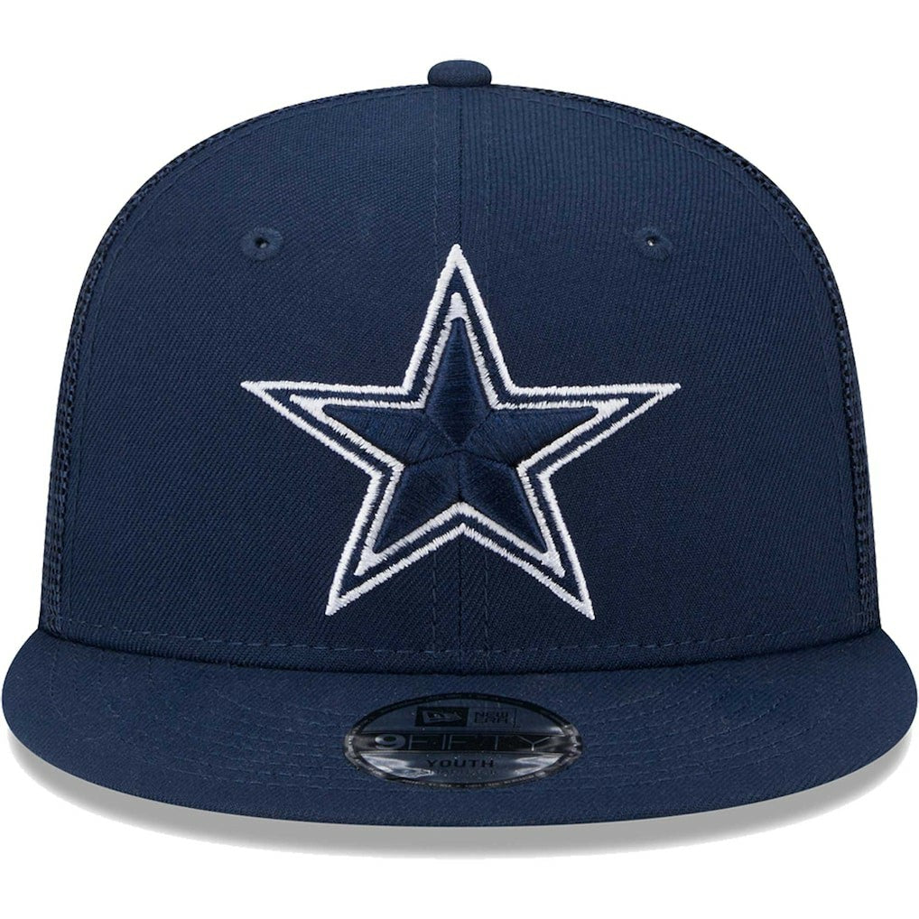 Dallas Cowboys New Era Youth Main Trucker 9FIFTY Snapback Hat Navy | NFL
