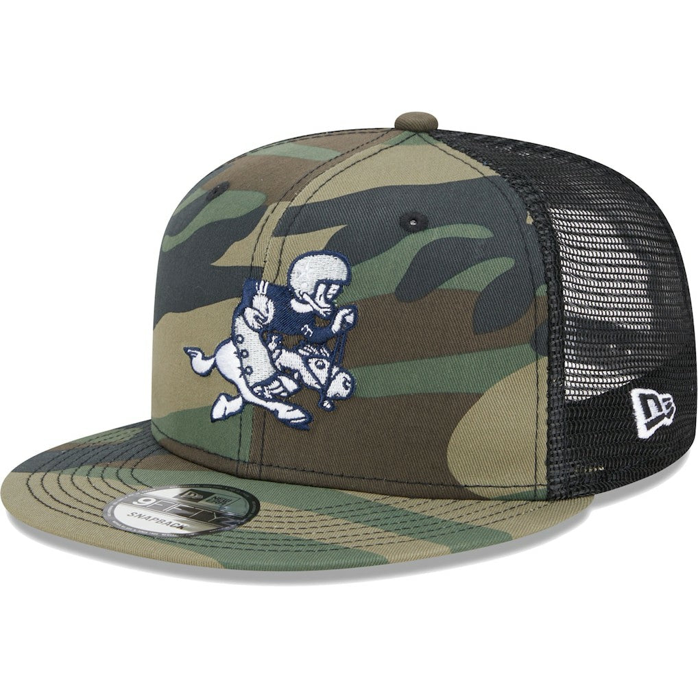 Dallas Cowboys New Era Retro Joe Main Trucker 9FIFTY Snapback Hat Camo | NFL