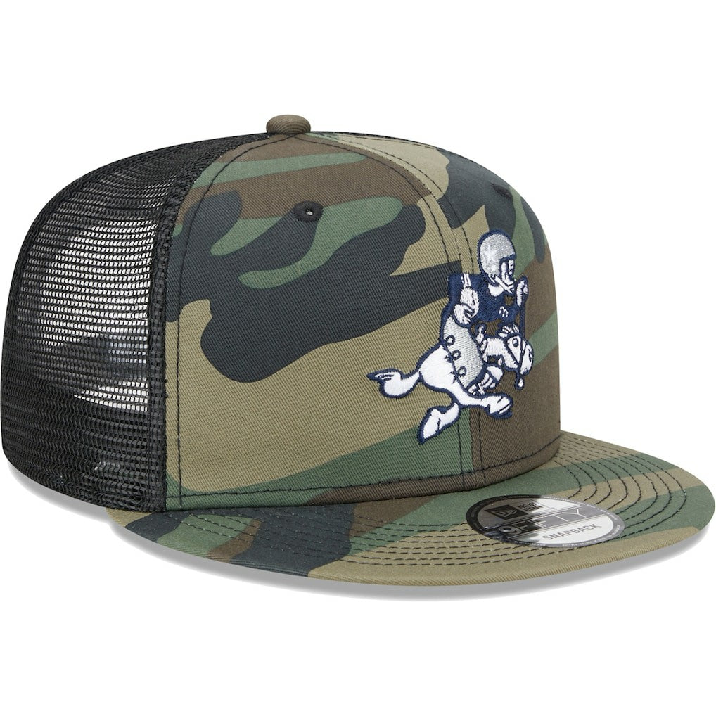 Dallas Cowboys New Era Retro Joe Main Trucker 9FIFTY Snapback Hat Camo | NFL