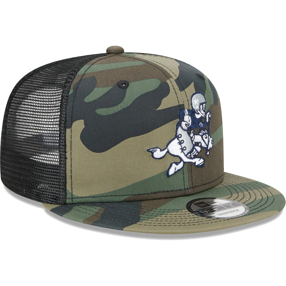 Dallas Cowboys New Era Retro Joe Main Trucker 9FIFTY Snapback Hat Camo | NFL