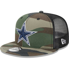 Dallas Cowboys New Era Youth Main Trucker 9FIFTY Snapback Hat Camo | NFL