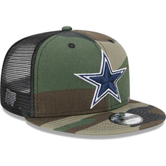 Dallas Cowboys New Era Youth Main Trucker 9FIFTY Snapback Hat Camo | NFL